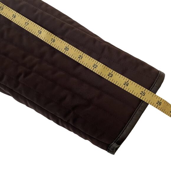 Esprit Women's Brown Zip-Front Quilted Coat- Removable Faux Fur Collar - Size XL - Picture 7 of 10